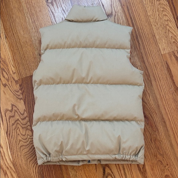 THE NORTH FACE Vintage 70s/80s Tan & Orange Made In USA Down Puffer Vest Small - Picture 5 of 7